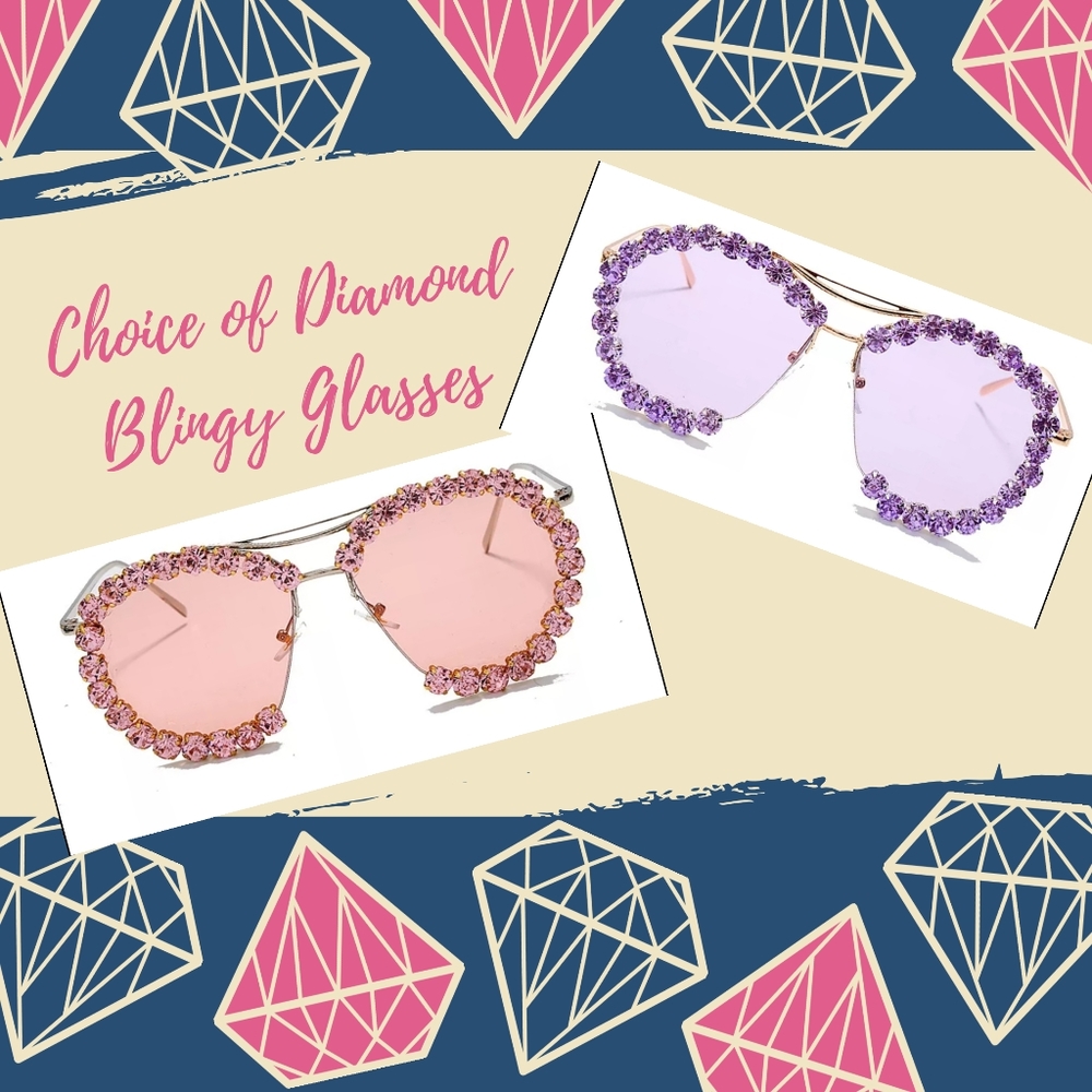 CHOICE of Round Diamond Bling Glasses